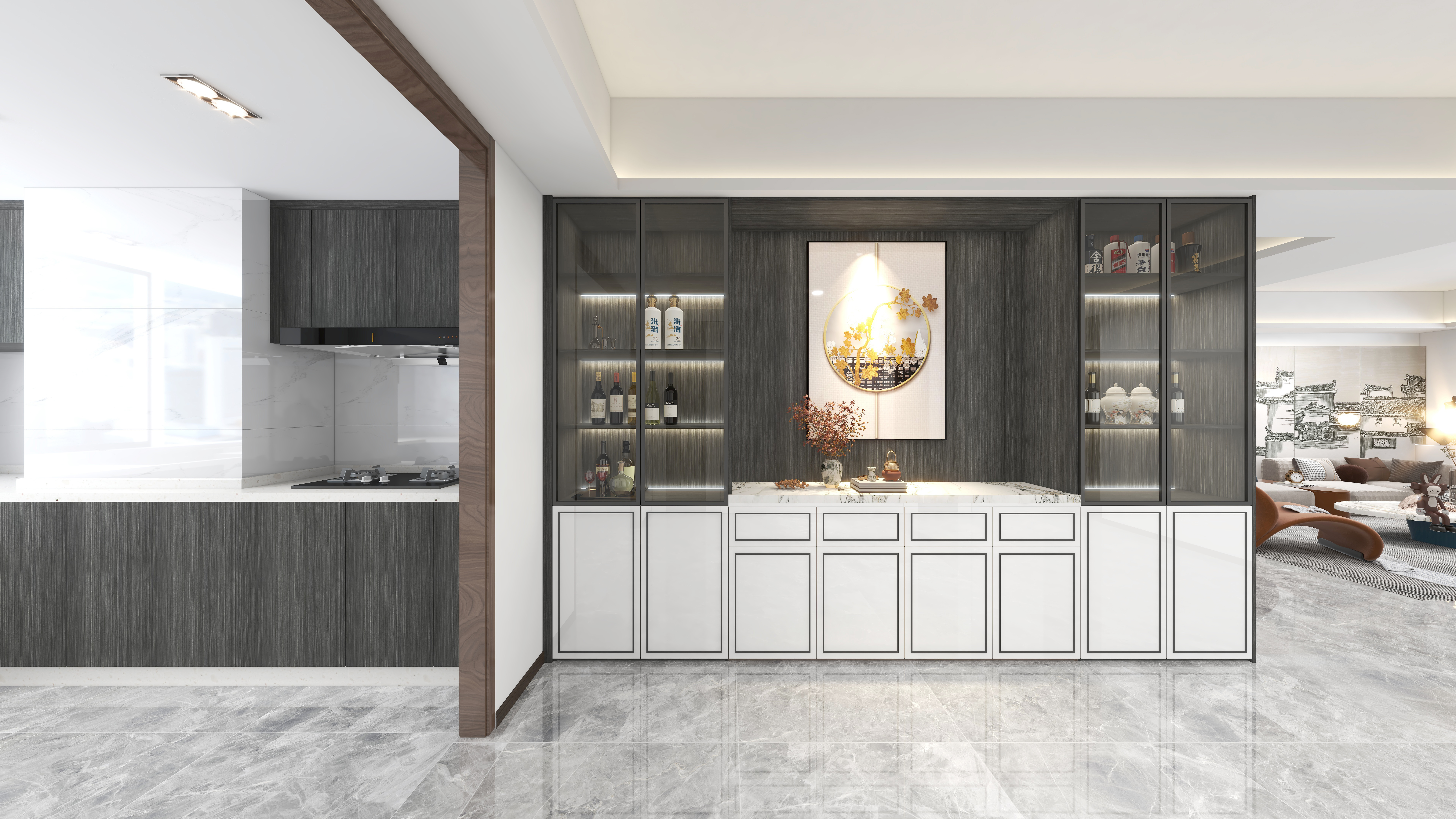 金利源丨開門即驚艷的現代玄關柜